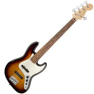 Fender PLAYER JAZZ BASS® V Pau Ferro Fretboard & 3-Tone Sunburst Finish