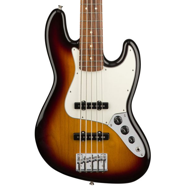 Fender PLAYER JAZZ BASS® V Pau Ferro Fretboard & 3-Tone Sunburst Finish