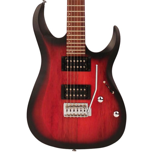 Cort X100 Electric Guitar Open Pore Black Cherry Burst