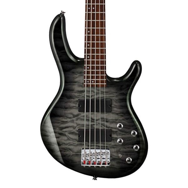 Cort Action DLX V Plus – 5 String Bass Guitar – Markbass EQ – Faded Grey Burst