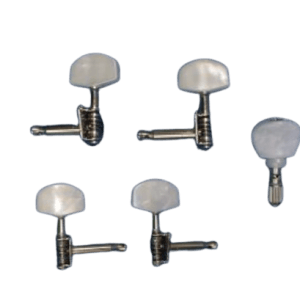 5 String Banjo 5 String Banjo Single, Open Gear, Ivory Buttons (Chrome)